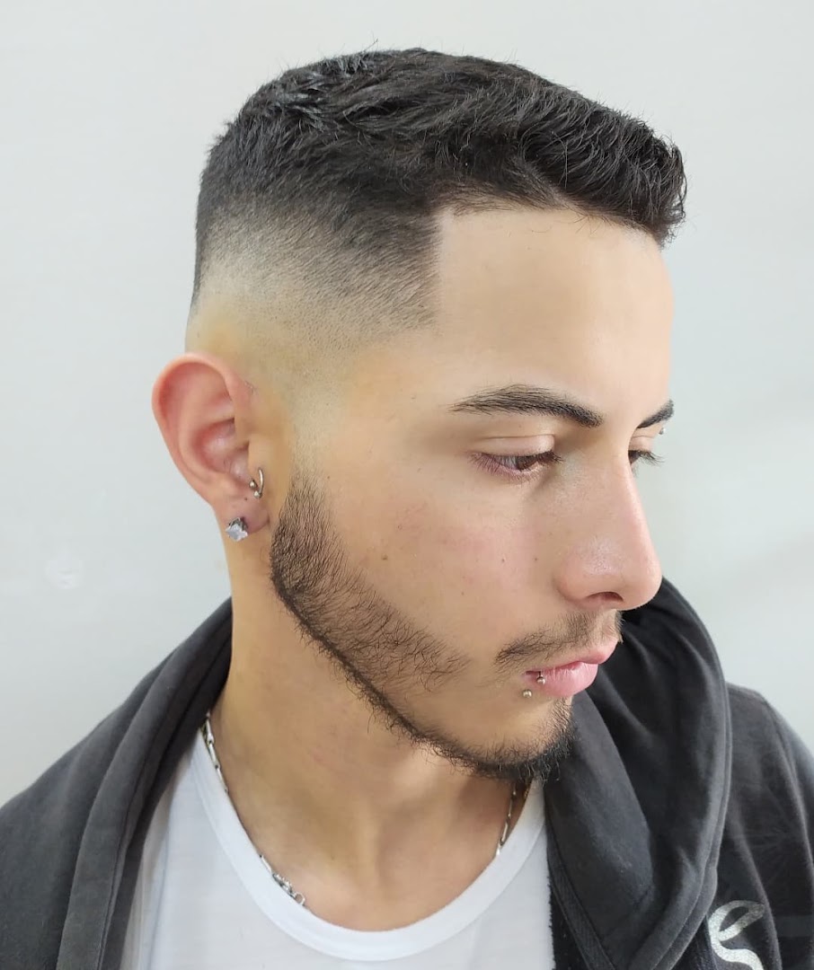 Corte com fade baixo e degradê finalizado